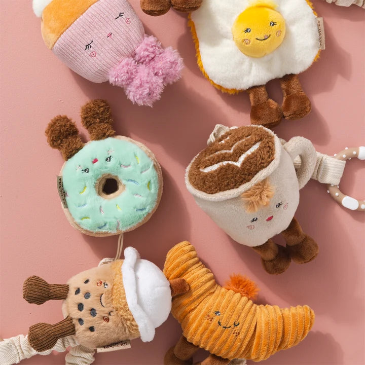 2 Pack Mini Market Brunch Stroller Toys - Coffee & Croissant