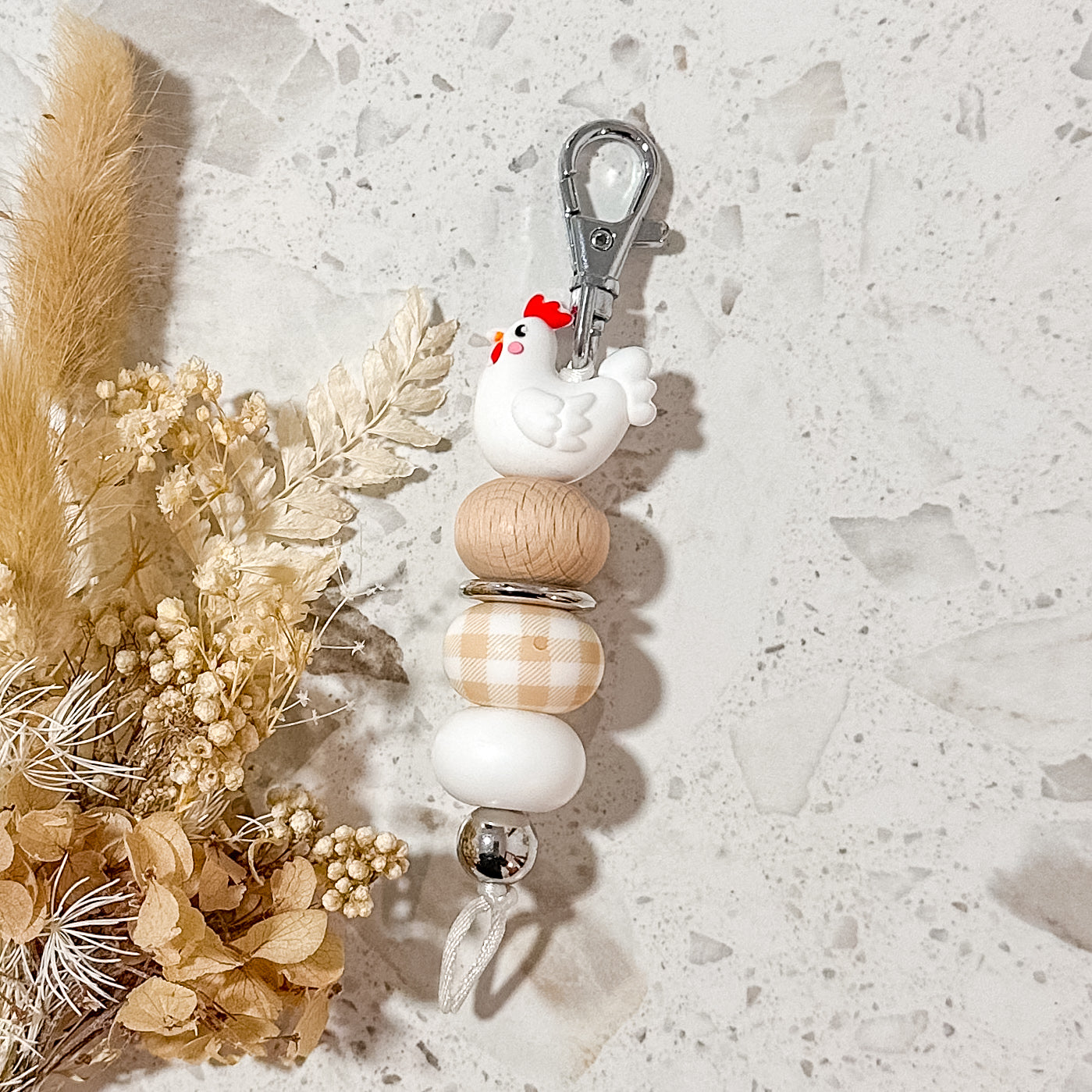 3D Chicken Keyring