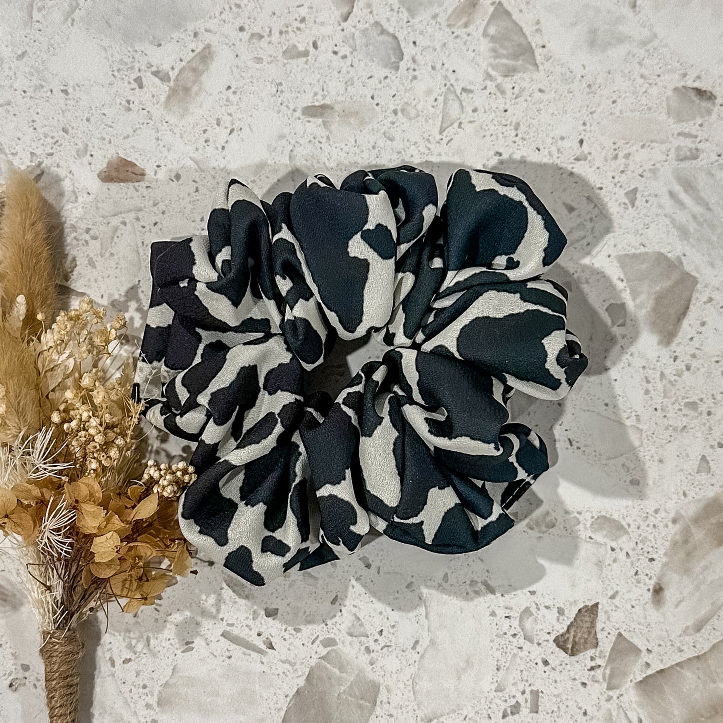 Spot Luxe Scrunchies | Cow Print