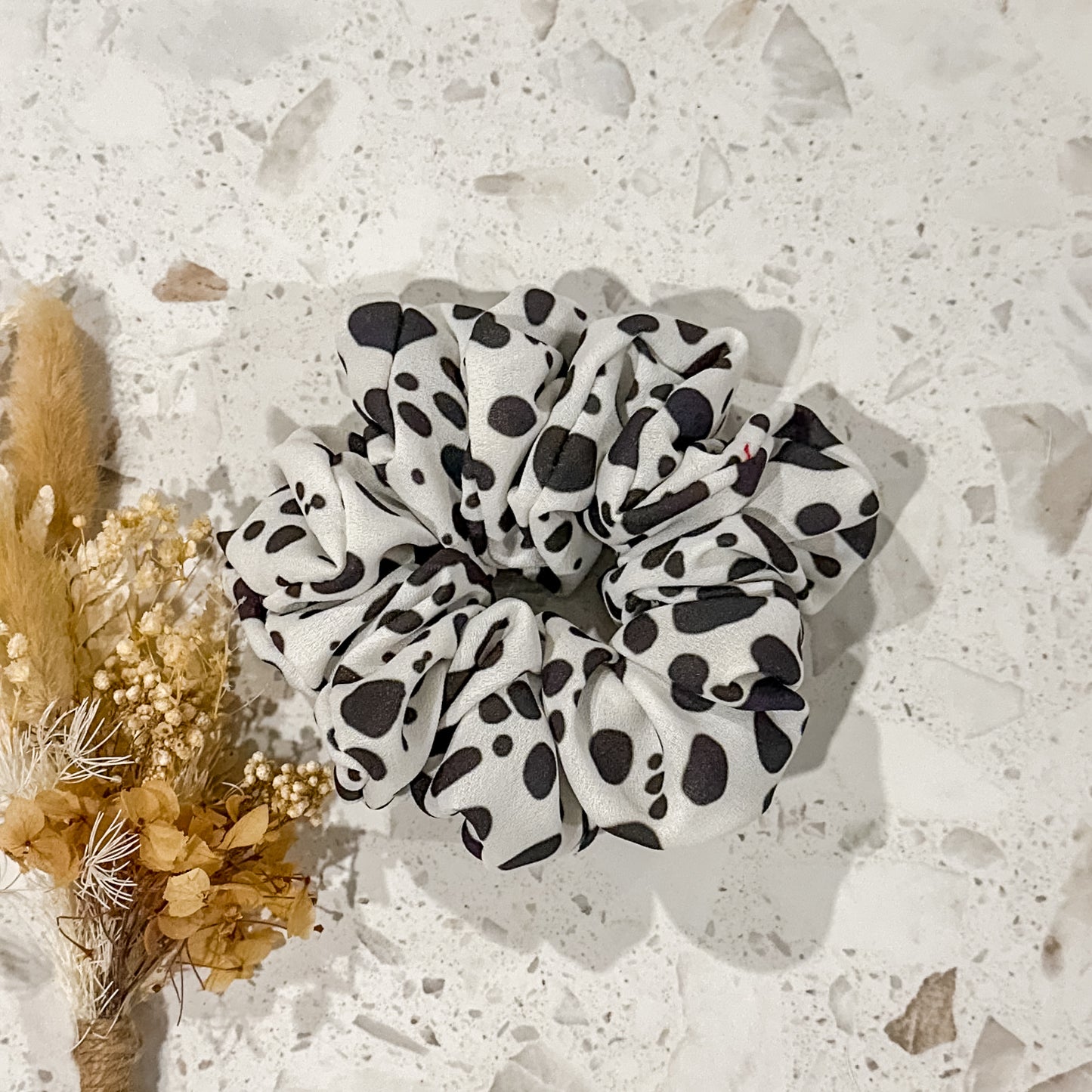 Spot Luxe Scrunchies | Black/White