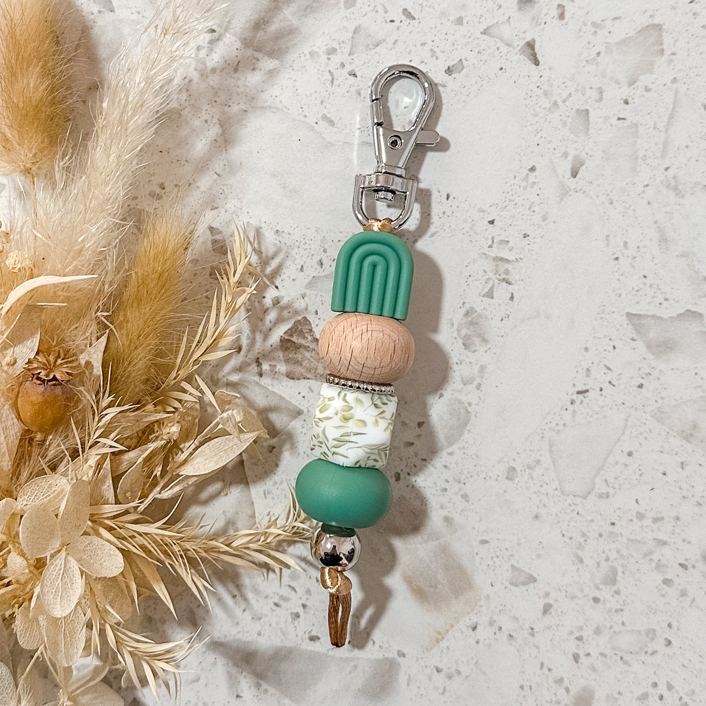 Arch Keyring | Feldspar Leaves Hex