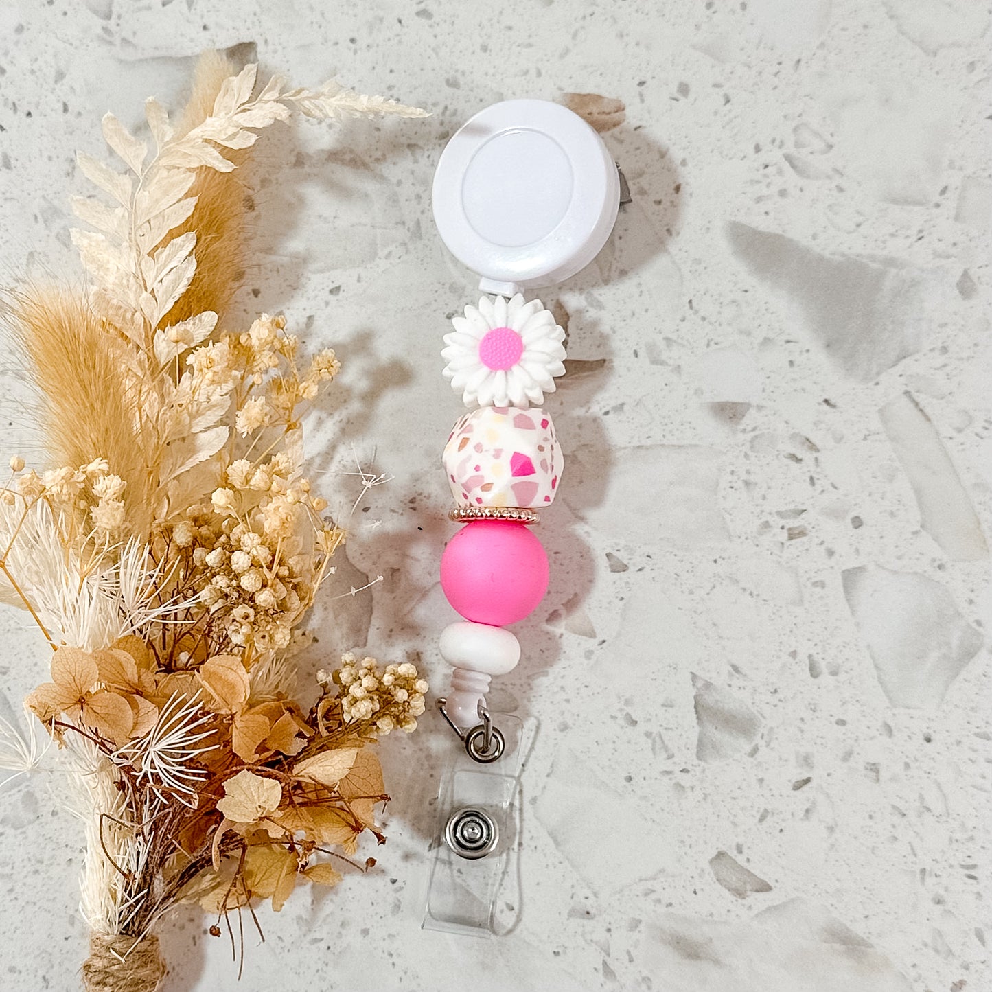 Daisy Badge Reel | Hot Pink