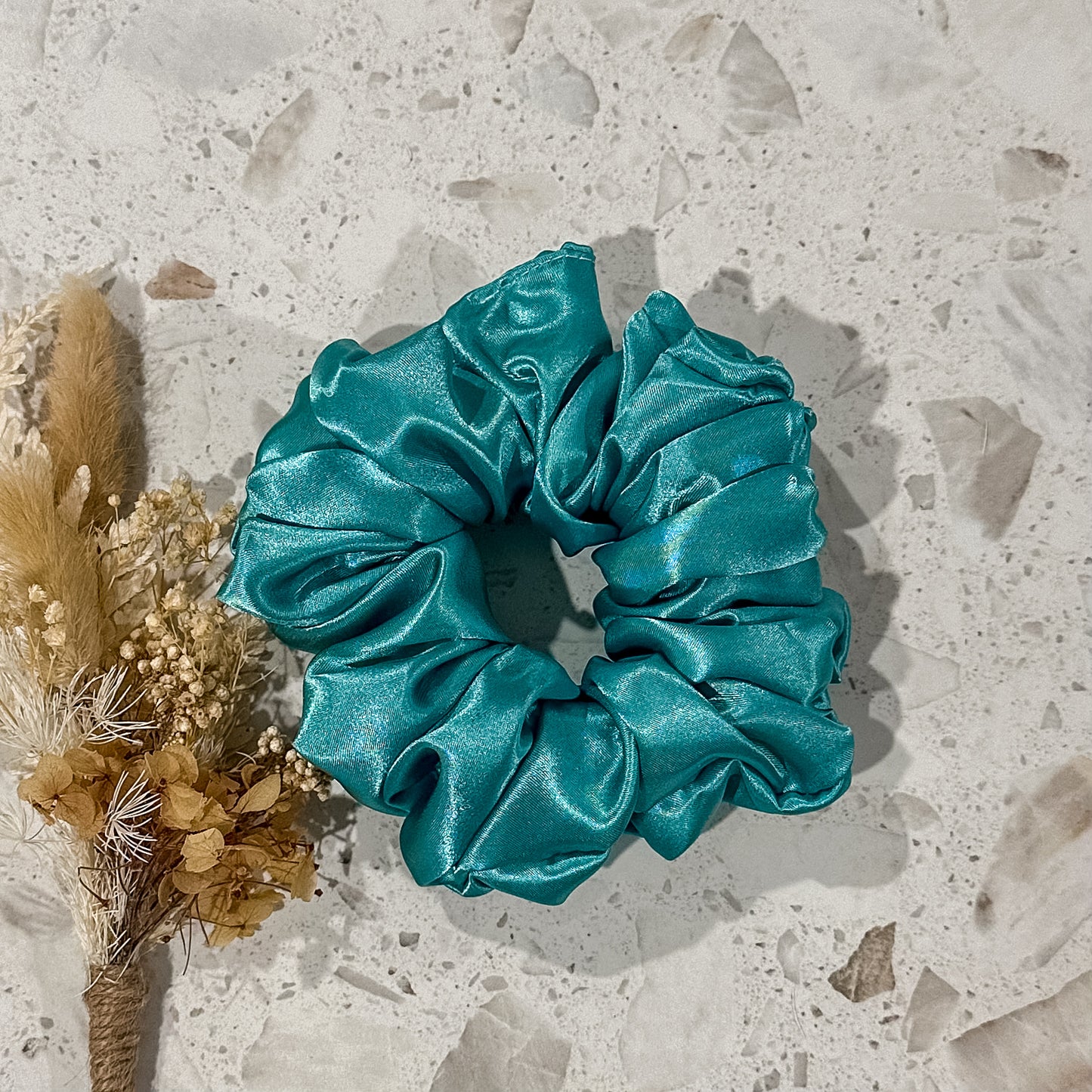 Satin Luxe Scrunchies | Dark Mint