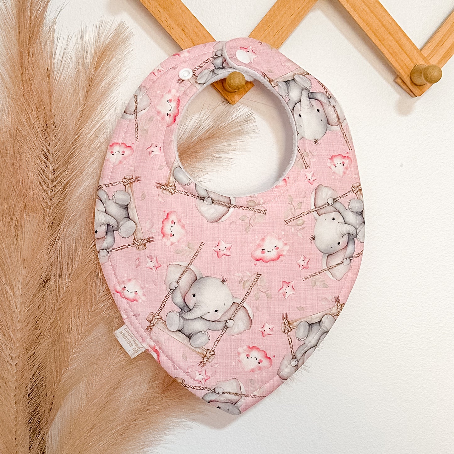 Pink Elephant Bibs