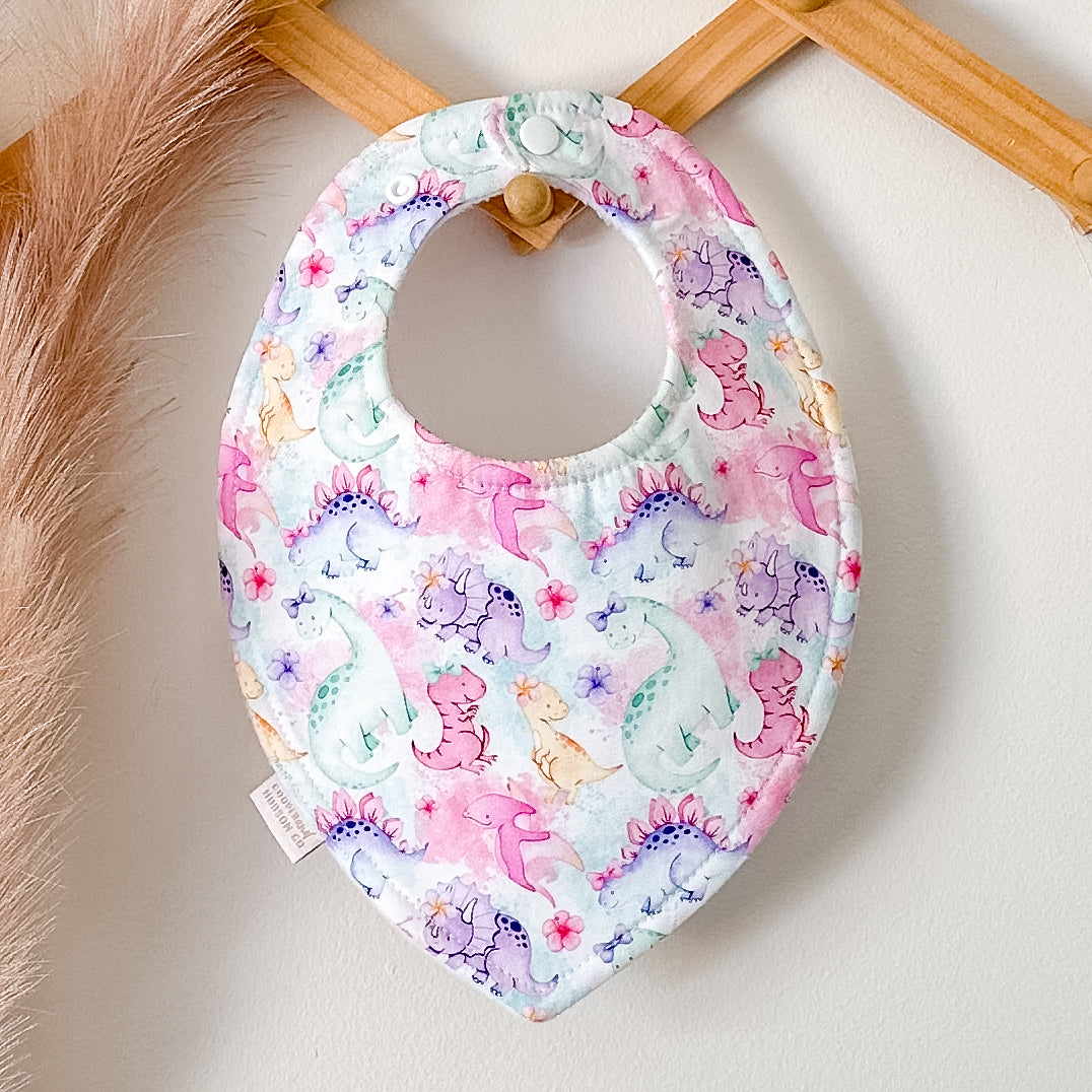Mini Dino Bibs | Pink