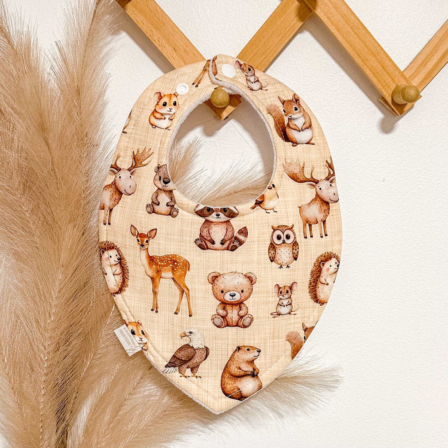 Woodland Animal Bibs | Beige
