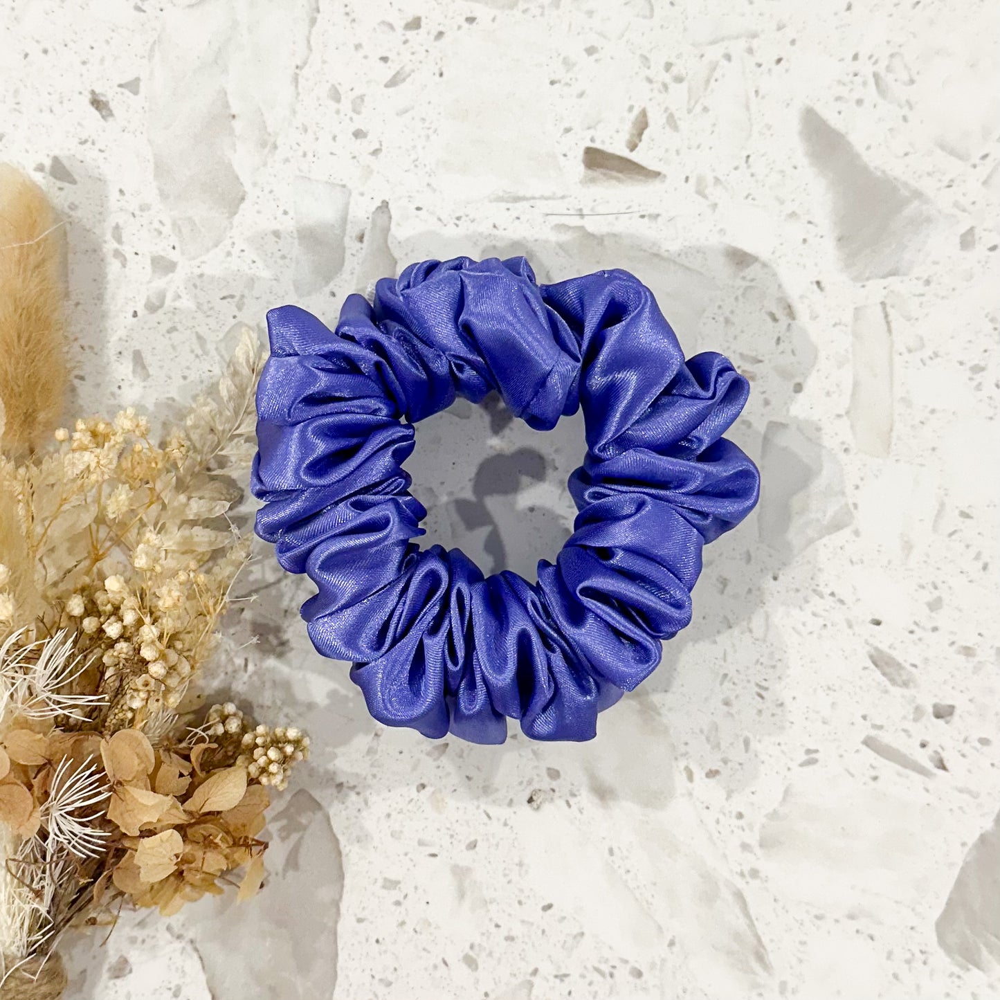 Satin Mini Scrunchies | Purple