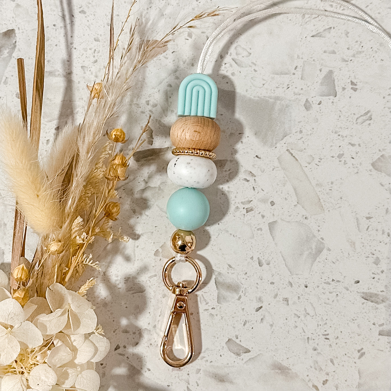 Arch Lanyard | Sea Glass Speckle