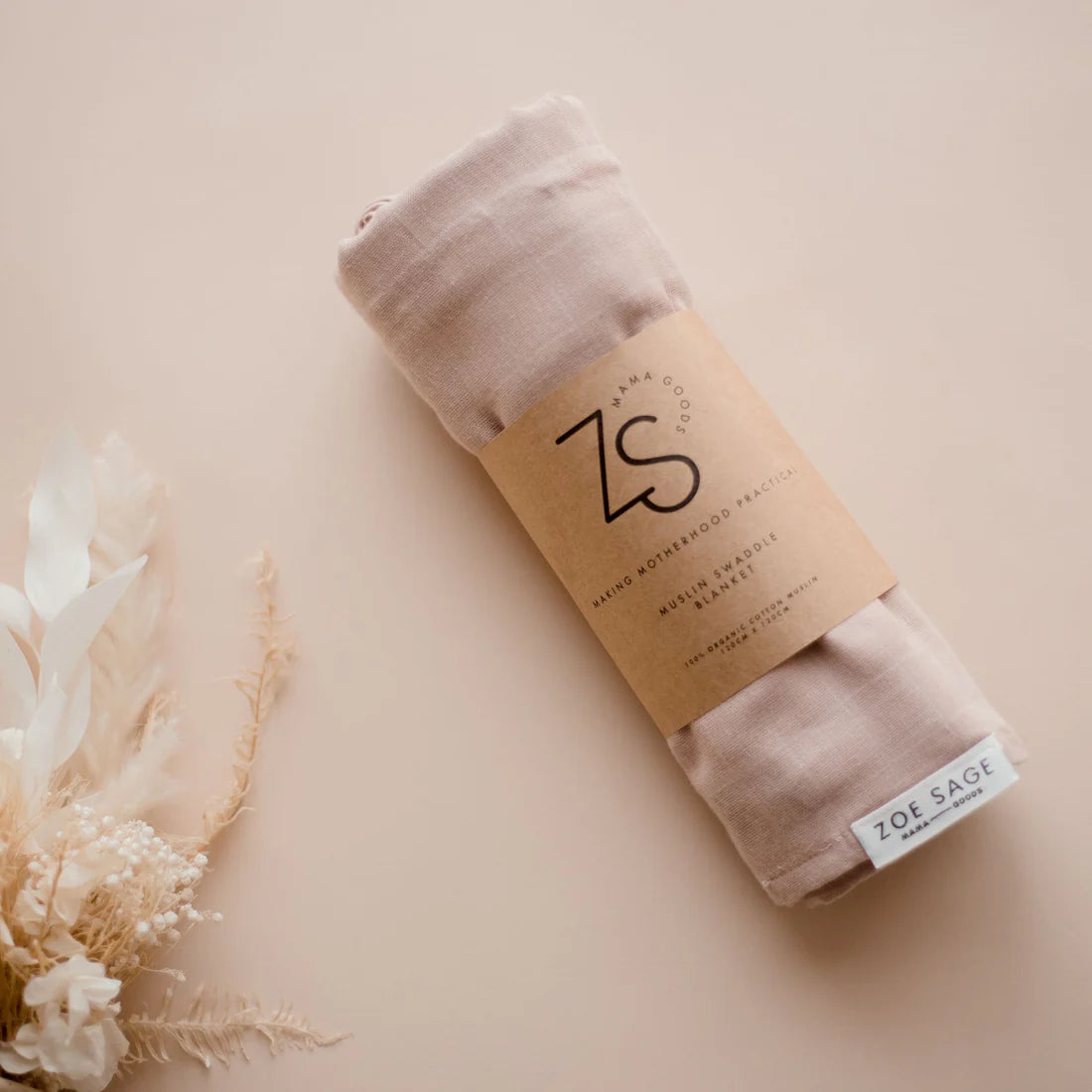 Organic Cotton Muslin Swaddle Wrap - Sunset