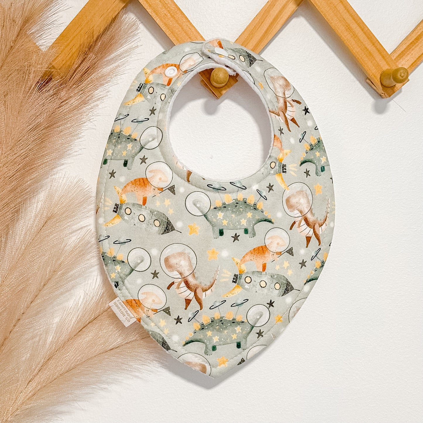 Space Dino Bibs | Green
