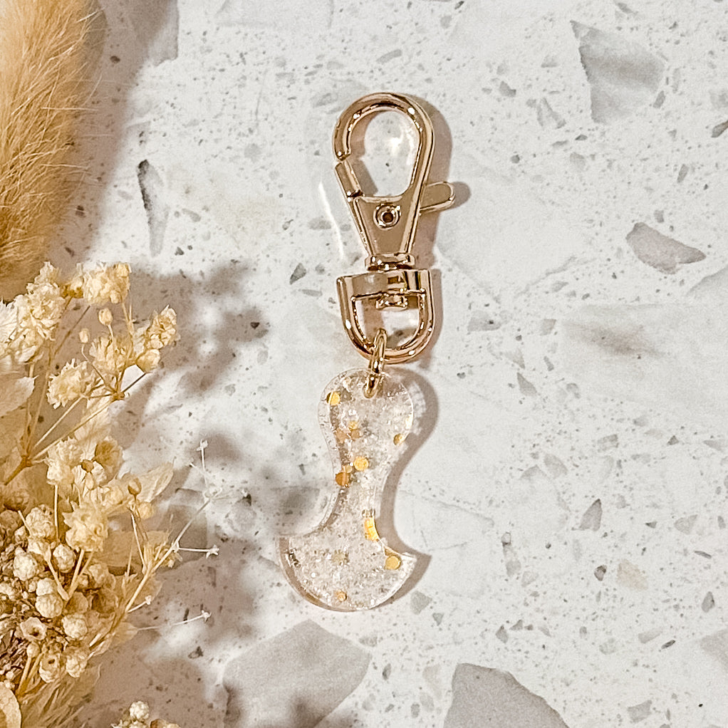 Champagne Confetti Trolley Token | Gold Hardware