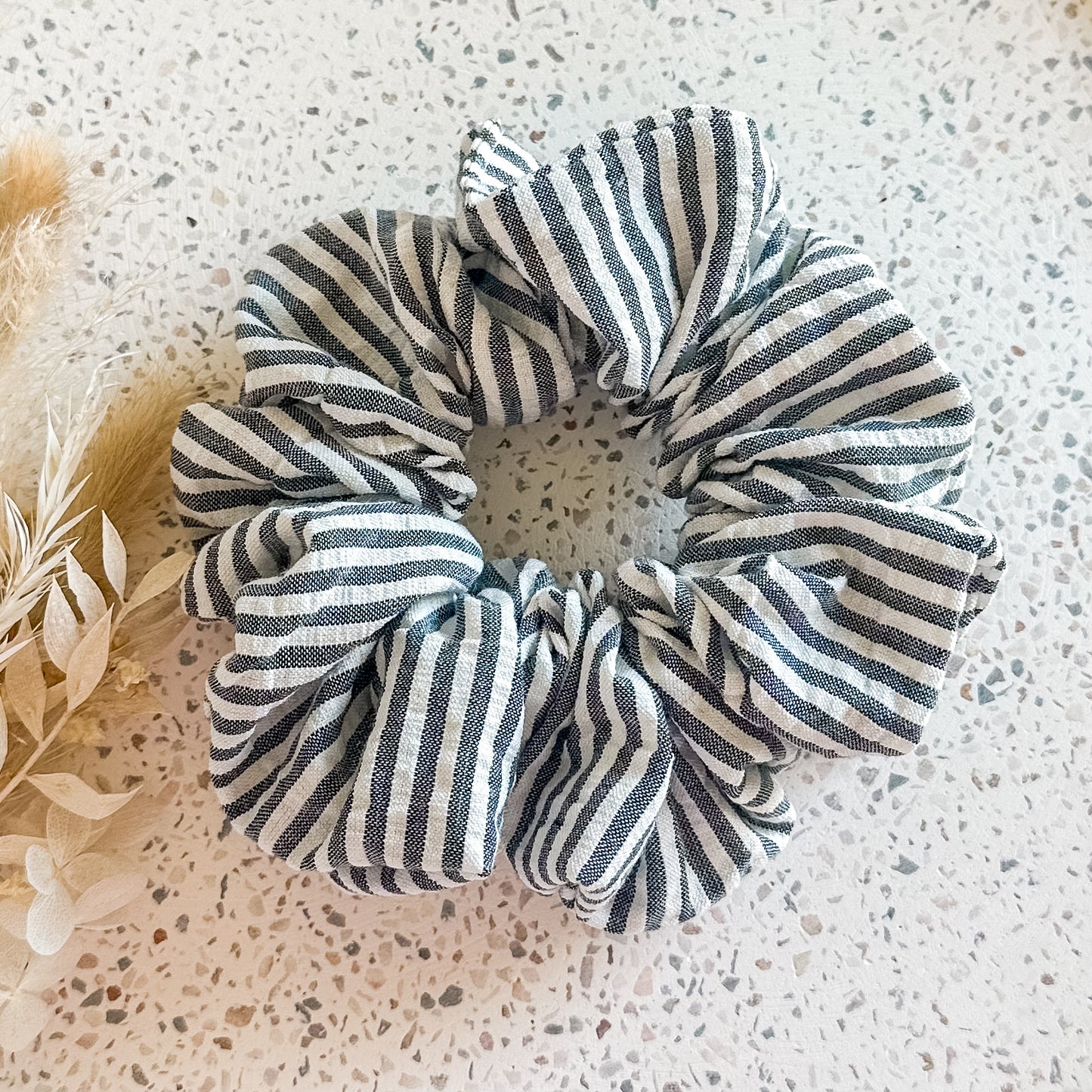 Stripe Luxe Scrunchies | Black & White