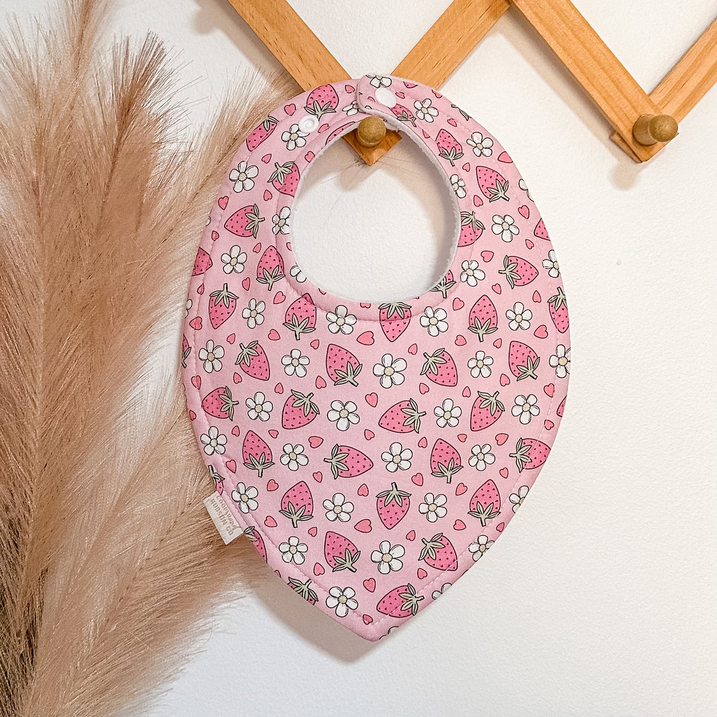 Strawberry Heart Bibs