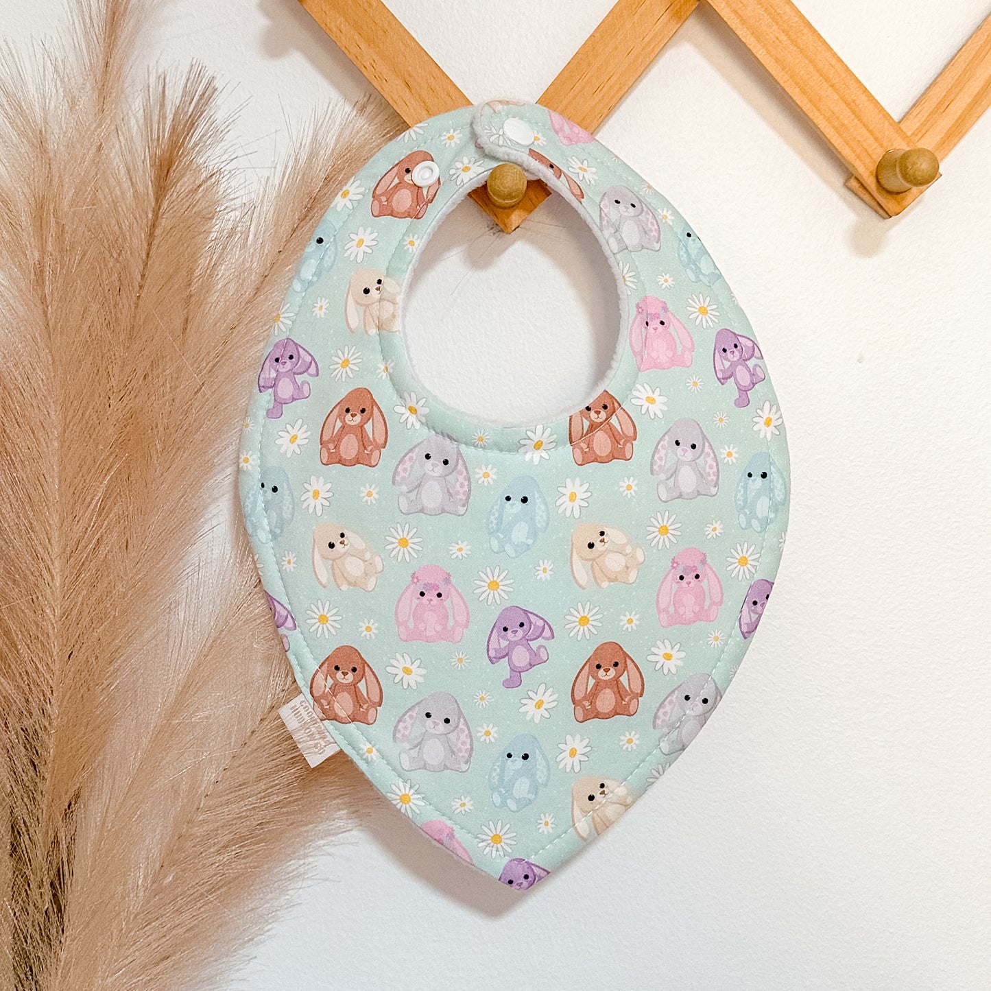 Cute bunny Bibs | Aqua