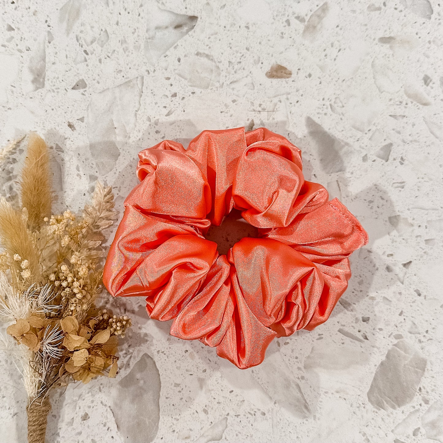 Satin Luxe Scrunchies | Coral