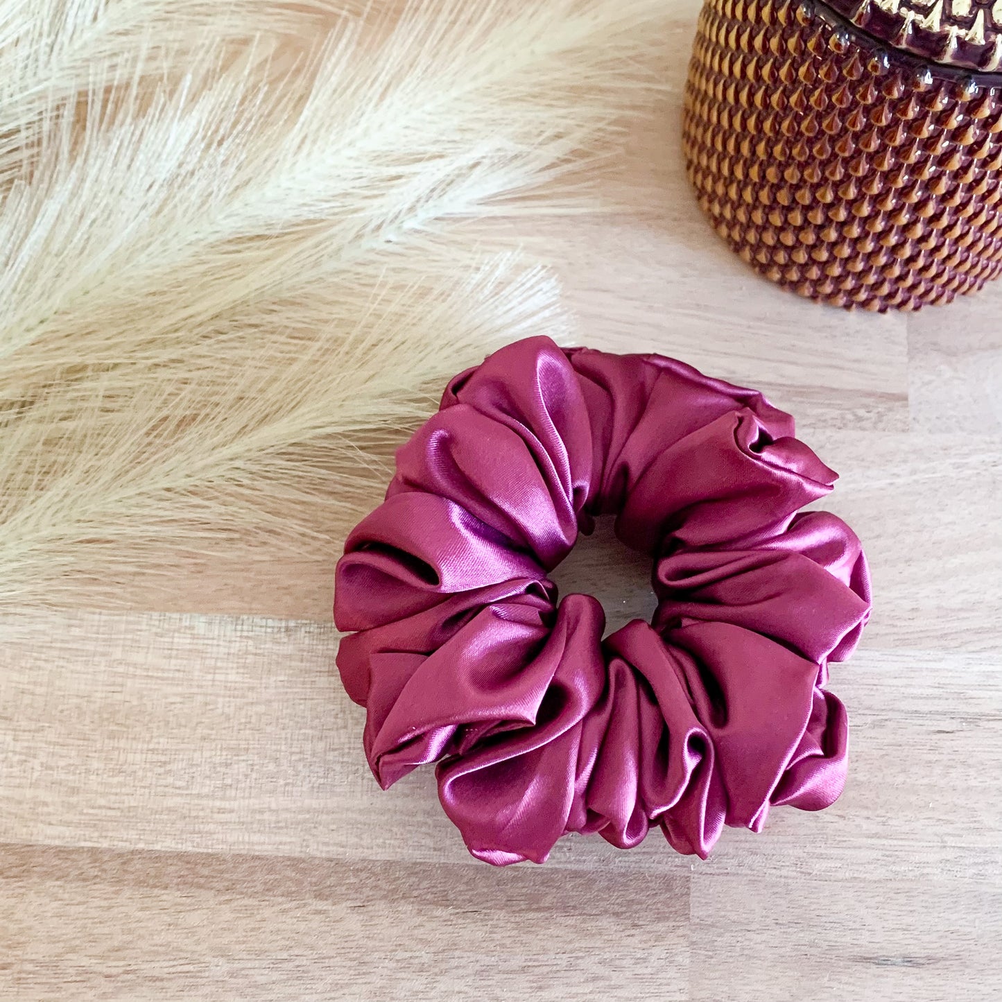 Luxe Satin Scrunchies | Violet Quartz