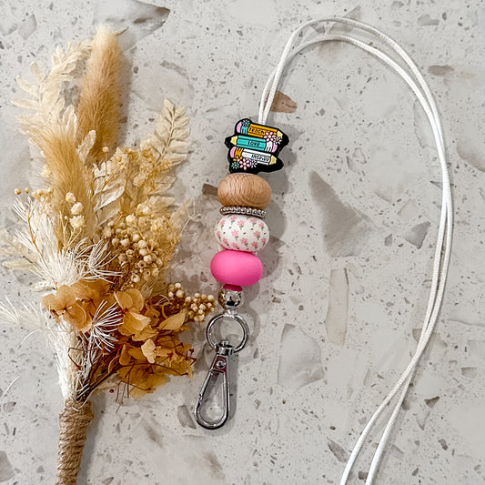 Love Teach Inspire Lanyard | Pink