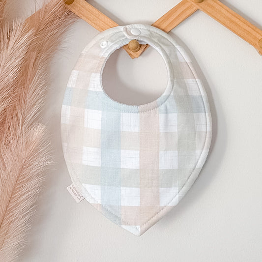 Pastel Plaid Bibs
