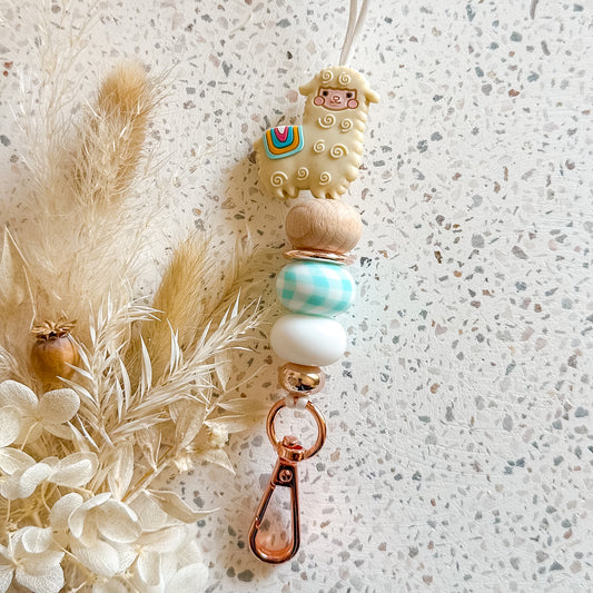 Llama Lanyard | Cream