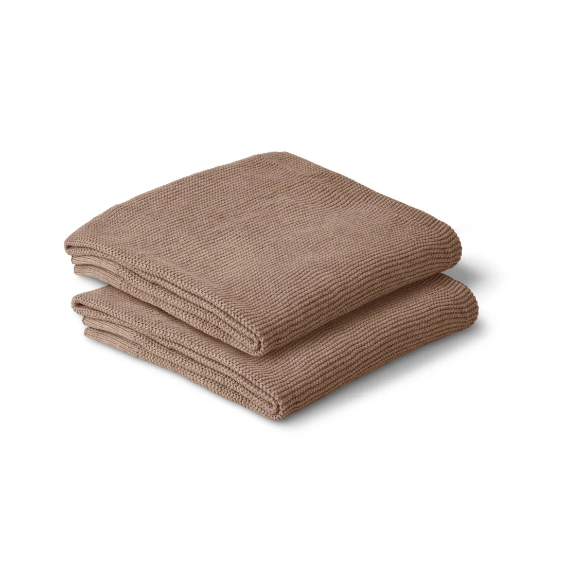 Cotton Classic Knit Baby Blanket -  Mocha