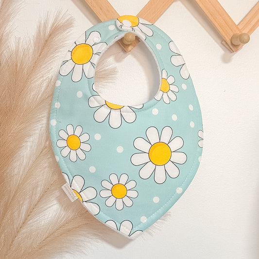 Floral Daisy Bibs | Blue