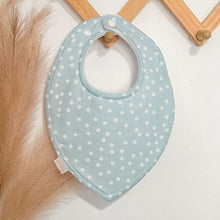 Load image into Gallery viewer, Dusty Blue Polka Dot Bibs