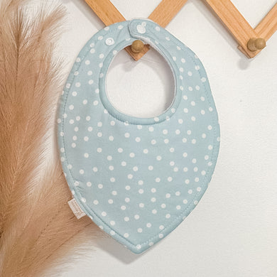 Dusty Blue Polka Dot Bibs