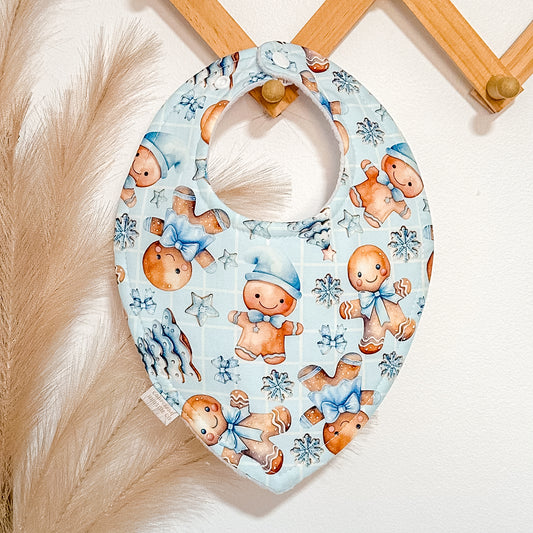 Large Gingerbread Bibs - Blue