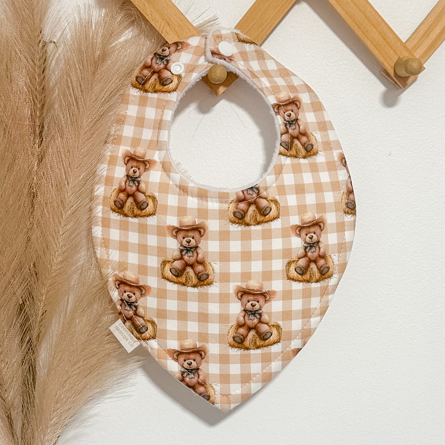 Sitting Cowboy Bear Bibs |
