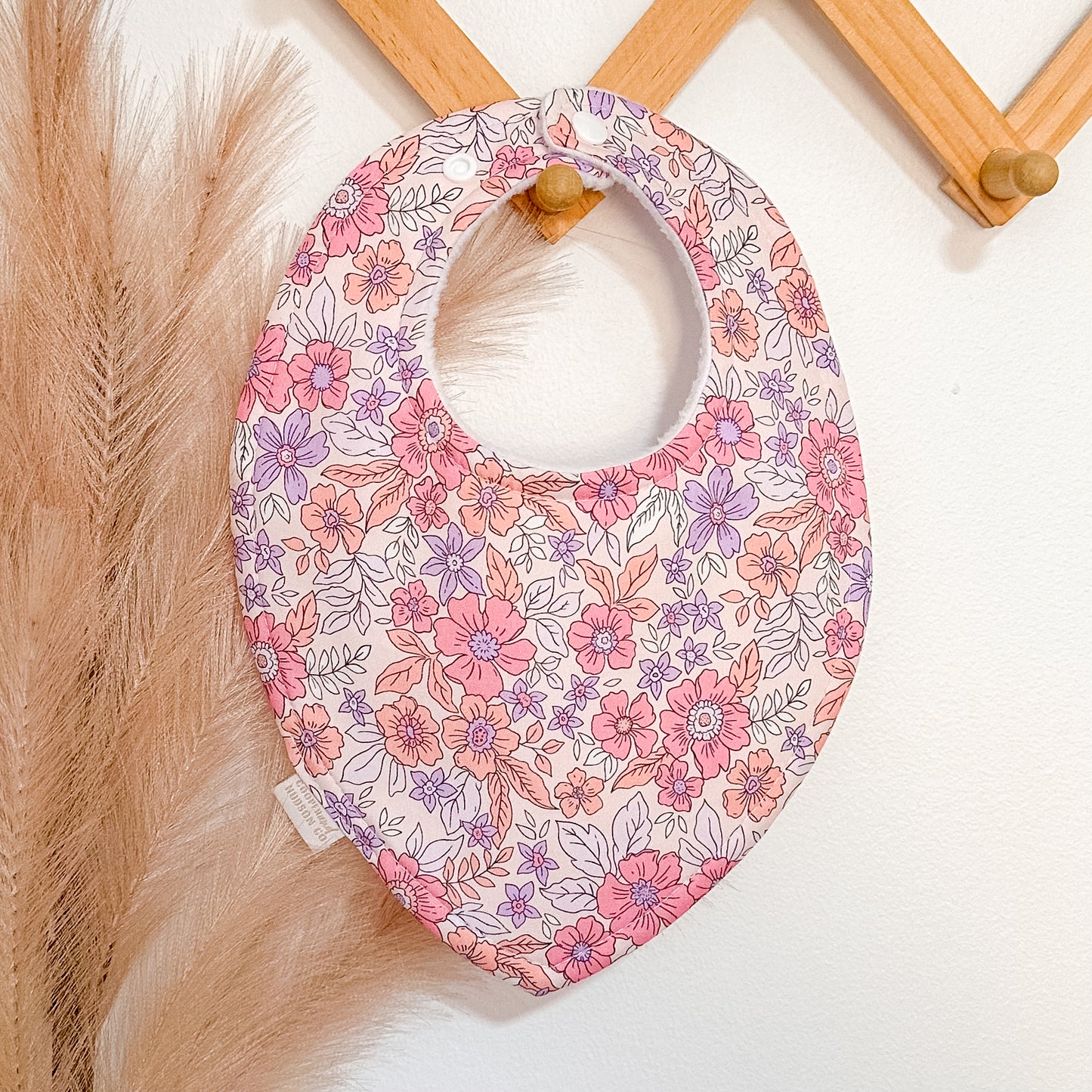 Maggie Floral Bibs | Pink