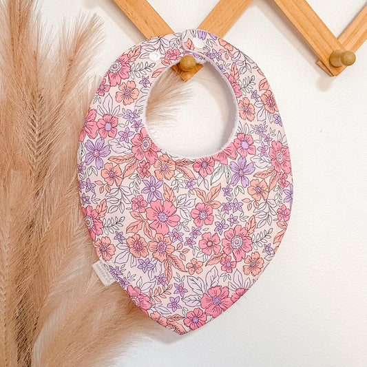 Maggie Floral Bibs | Pink