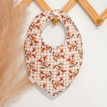 Load image into Gallery viewer, Mini Cow Bibs | Beige Gingham