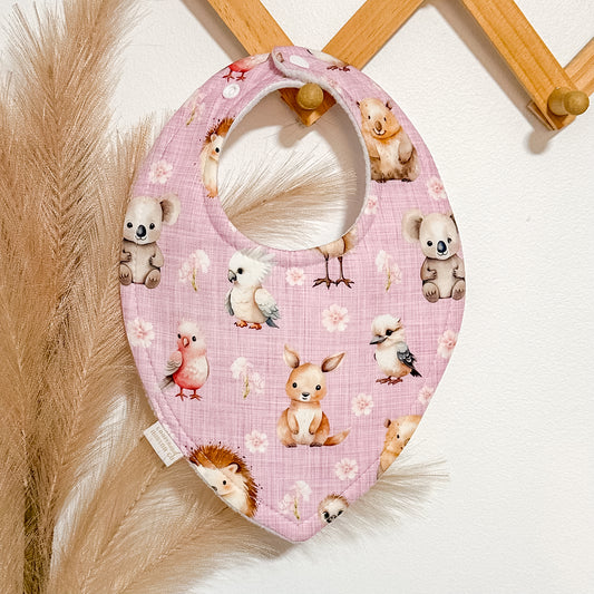 Aussie Animal Bibs | Pink