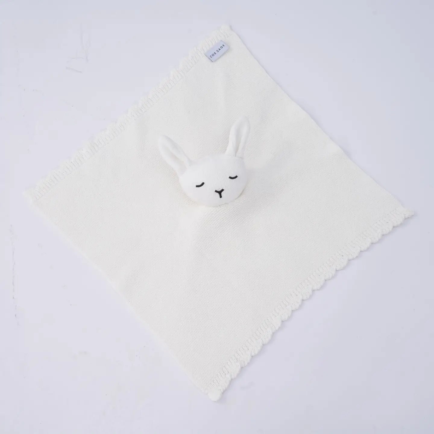 Knitted Lovey Comforter - Milk