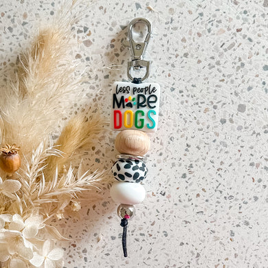 ‘Less people more dogs’ Keyring