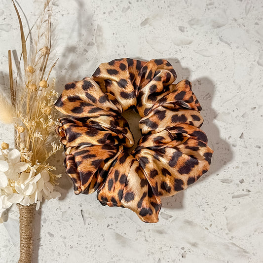 Luxe Satin Scrunchies | Leopard Love