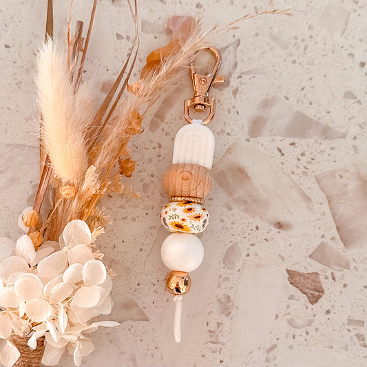 Arch Keyring | White Floral