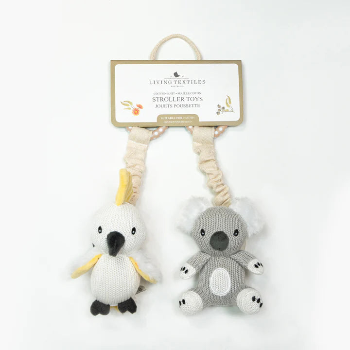 2 Pack Stroller Toys - Koala & Cockatoo