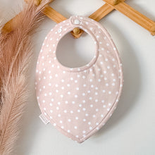 Load image into Gallery viewer, Dusty Pink Polka Dot Bibs