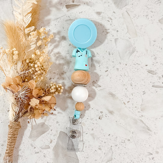 3D Scrubs Blue Badge Reel | Blue