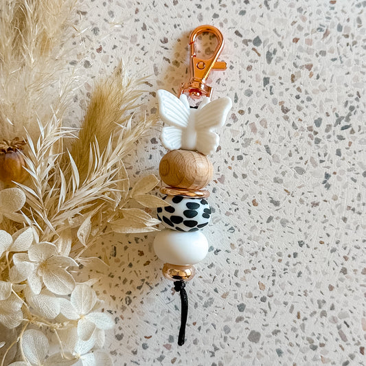 Dalmation Butterfly Keyring