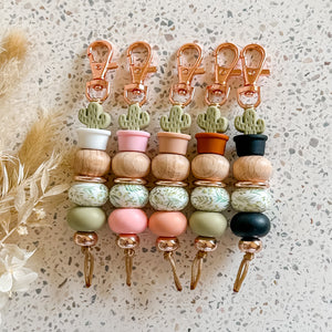 Cactus Pot Keyring