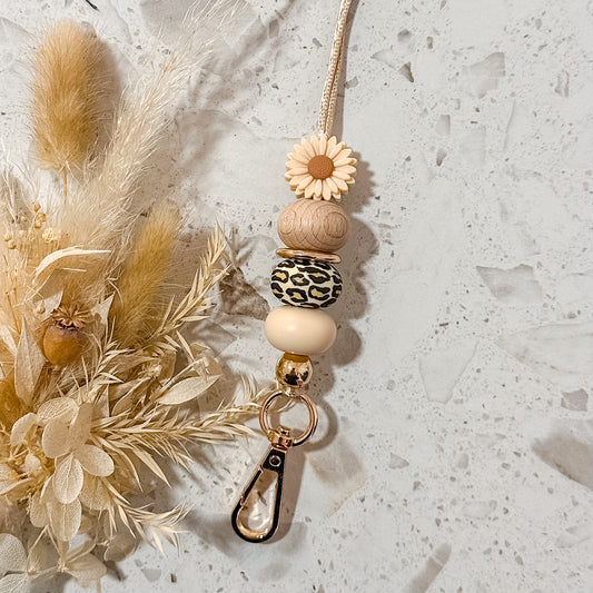 Daisy Lanyard | Leopard Cream