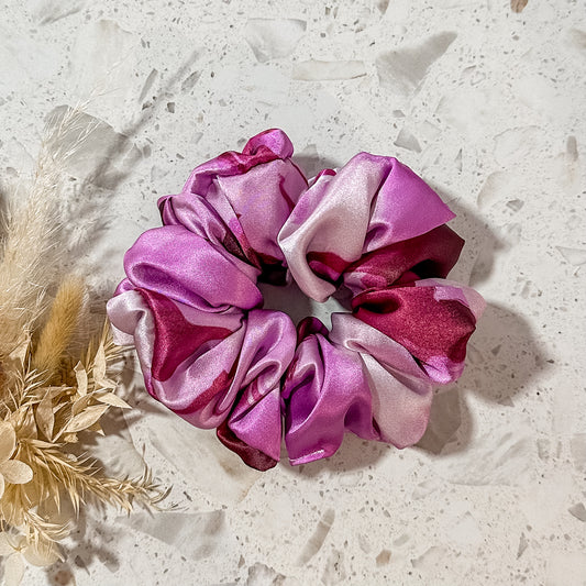 Satin Luxe Scrunchies | Marble Pinks
