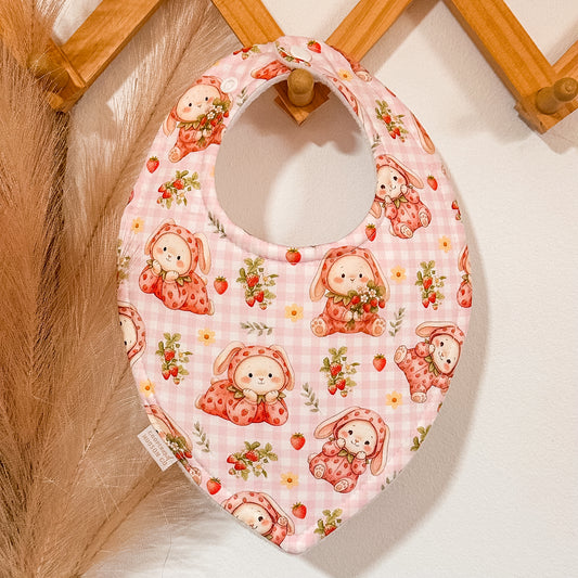 Strawberry Bunny Bibs
