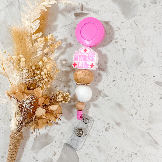 Nurse Life Badge Reel | Pink Reel