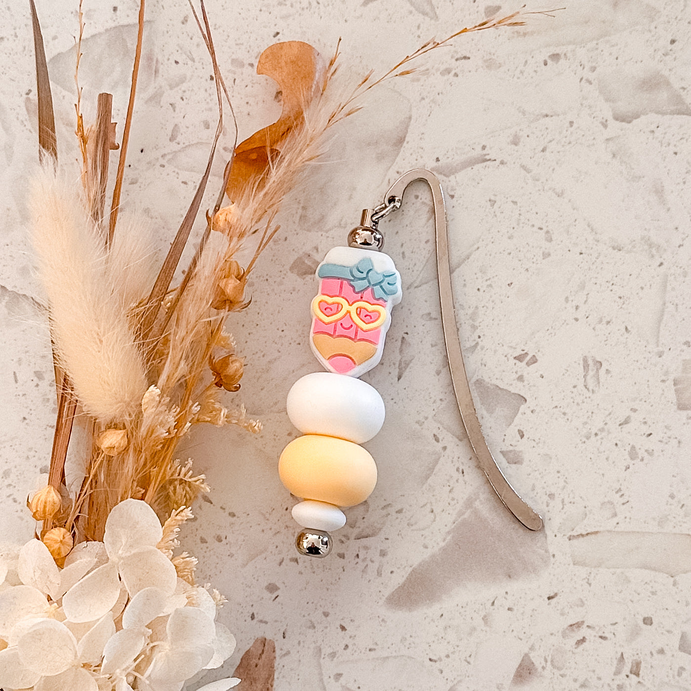 Silicone Bead Book Mark | Pencil