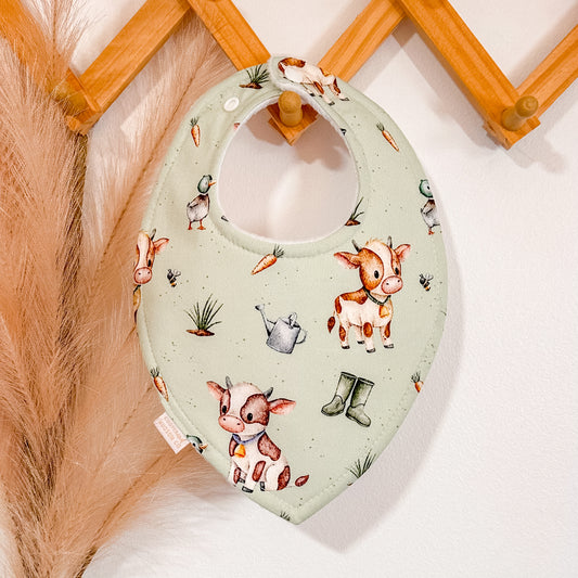 Farm Cow Bibs | Green