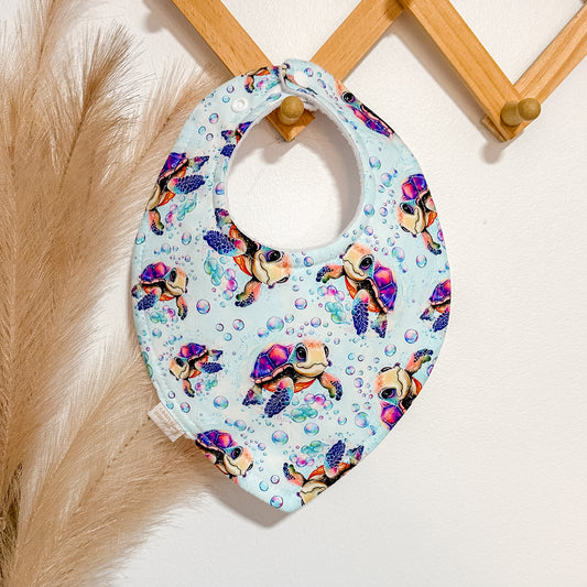 Rainbow Turtle Bibs