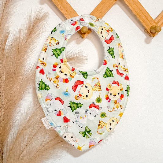 Safari Animal Christmas Bibs